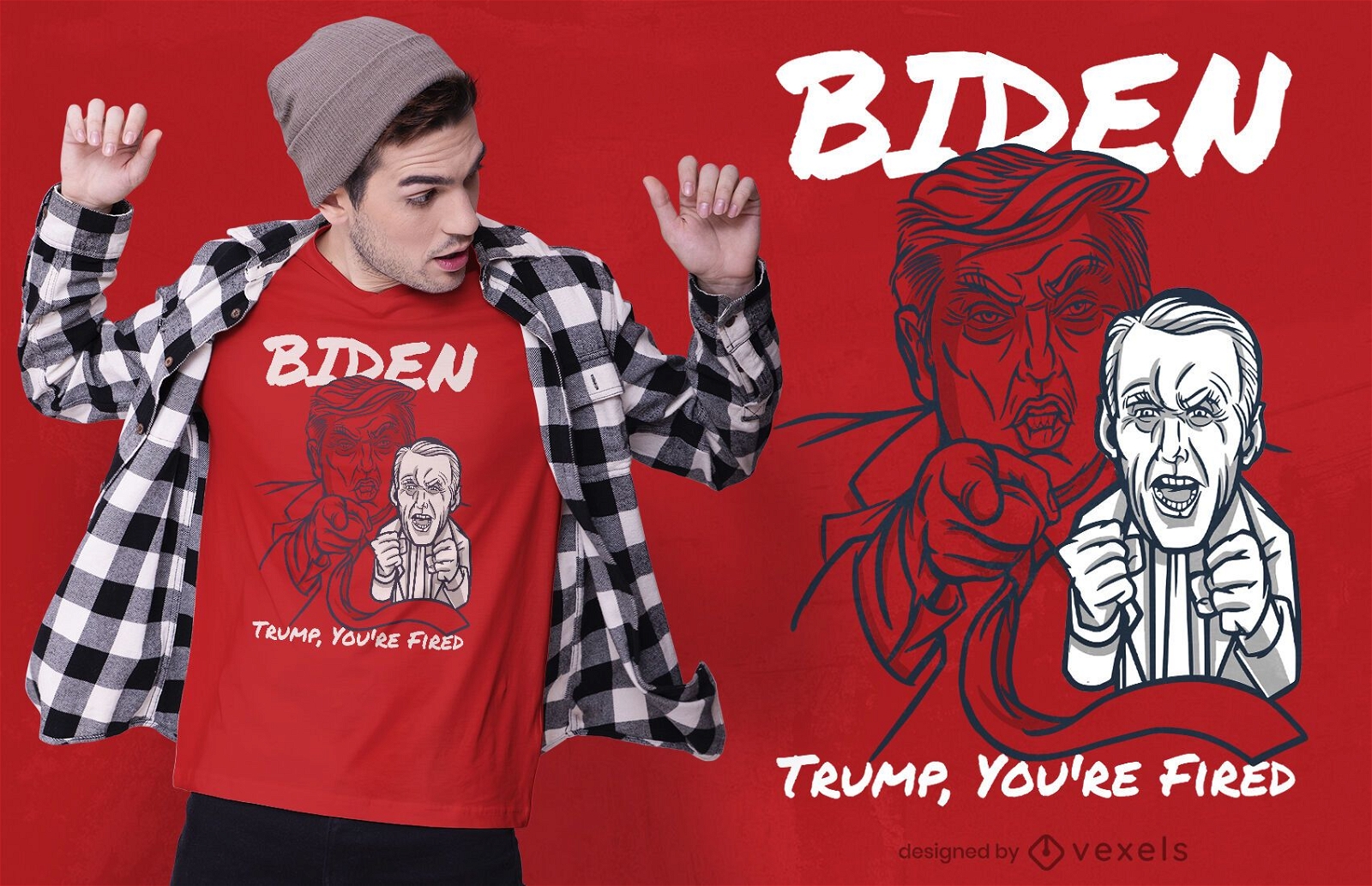 Design de camiseta disparada por Trump