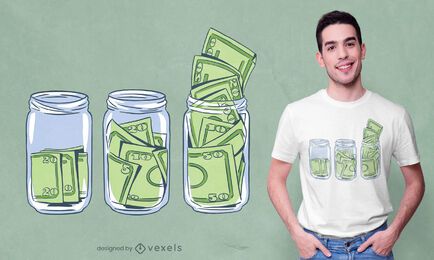 Dollarschein Gläser T-Shirt Design