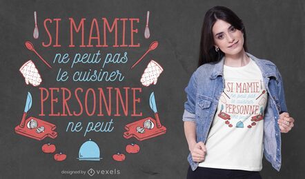 Vovó não sabe cozinhar design de t-shirt Vovó não sabe cozinhar design de t-shirt