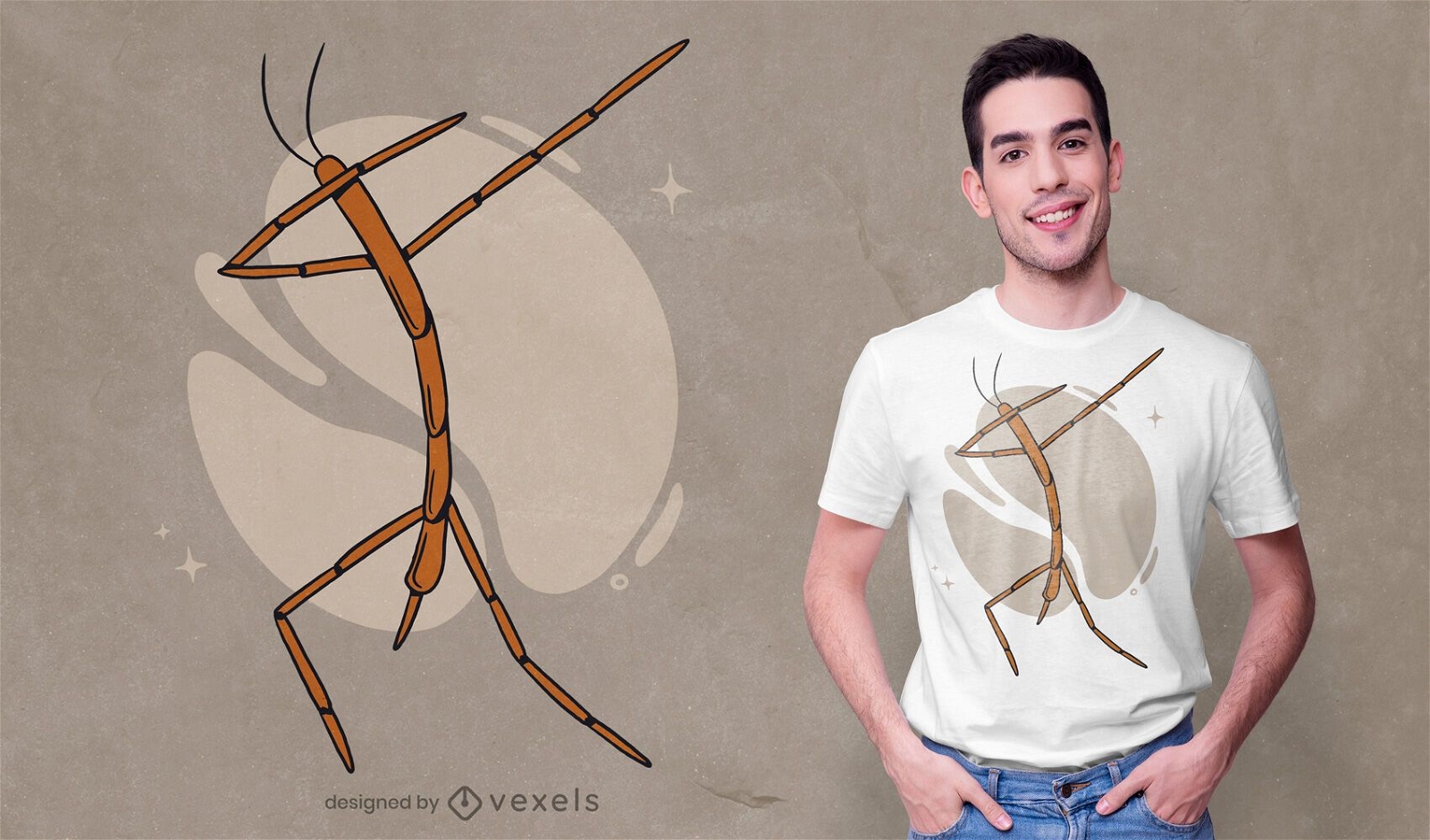 Design de camiseta de inseto