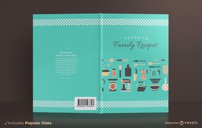 Diseño de portada de libro de recetas familiares