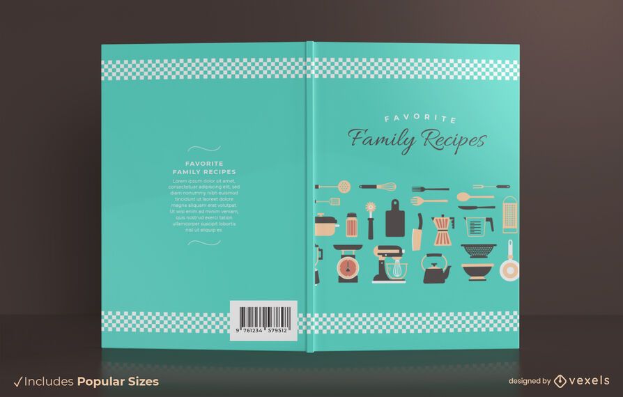 Family recipes book cover design Family recipes book cover design