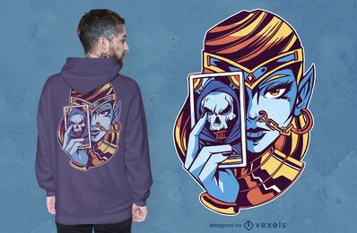 Design de camiseta para cartomante