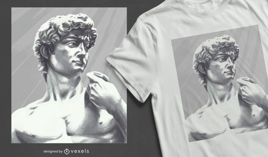 Diseño de camiseta de la estatua de David Diseño de camiseta de la estatua de David