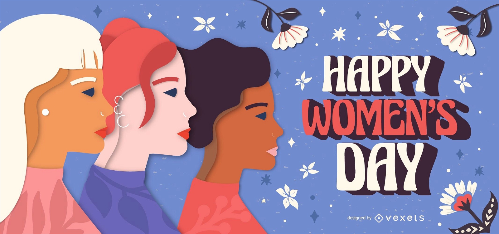 Different women characters Women's Day illustration