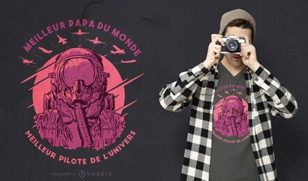 Melhor pai melhor design de camiseta piloto