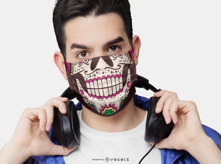 Skull mouth face mask design Skull mouth face mask design
