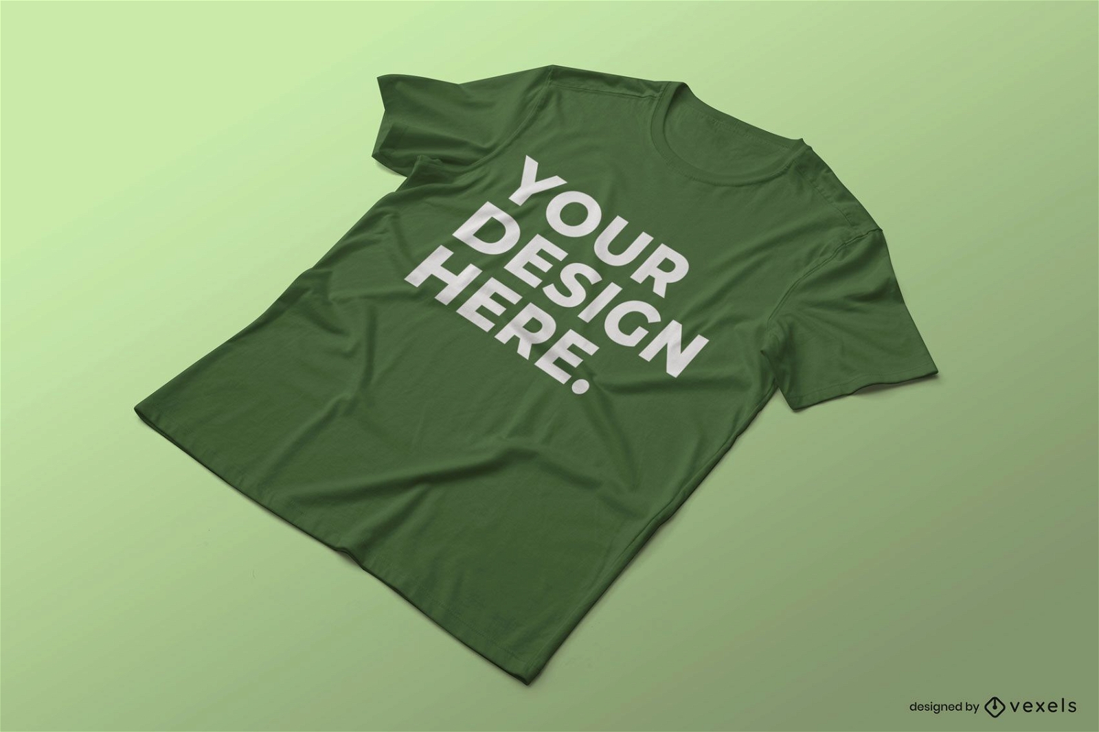 Design de maquete de camiseta enrugada