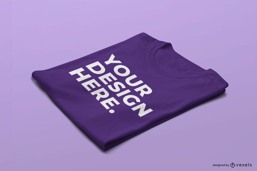 Download T-shirt Folded Mockup Design - Vector Download