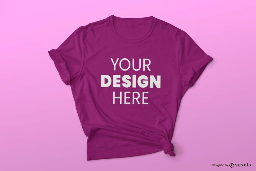 Folded sleeves t-shirt mockup Folded sleeves t-shirt mockup