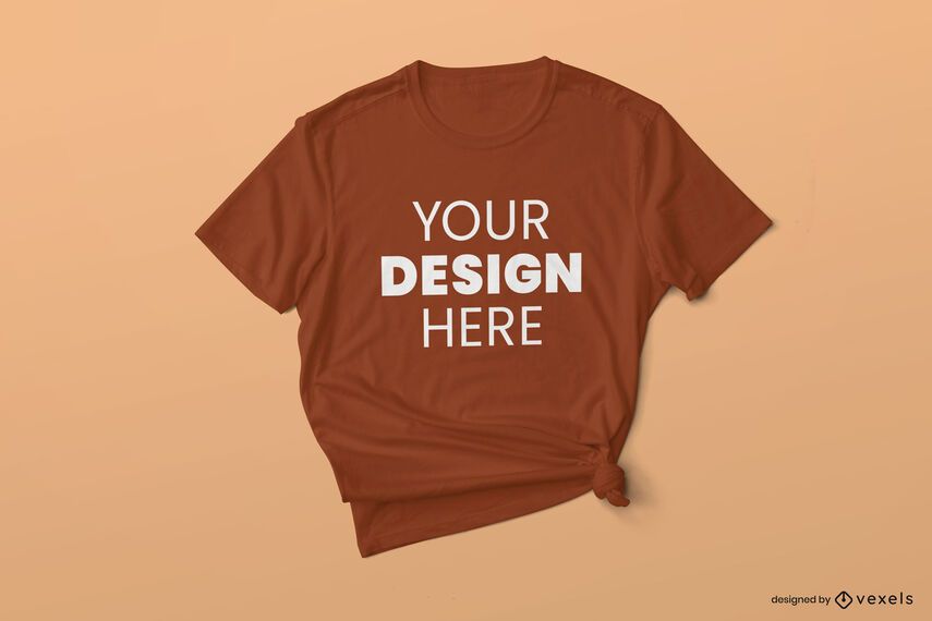 Design de maquete de camiseta amarrada Design de maquete de camiseta amarrada
