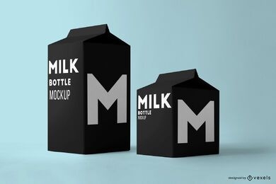 Milk cartons mockup design