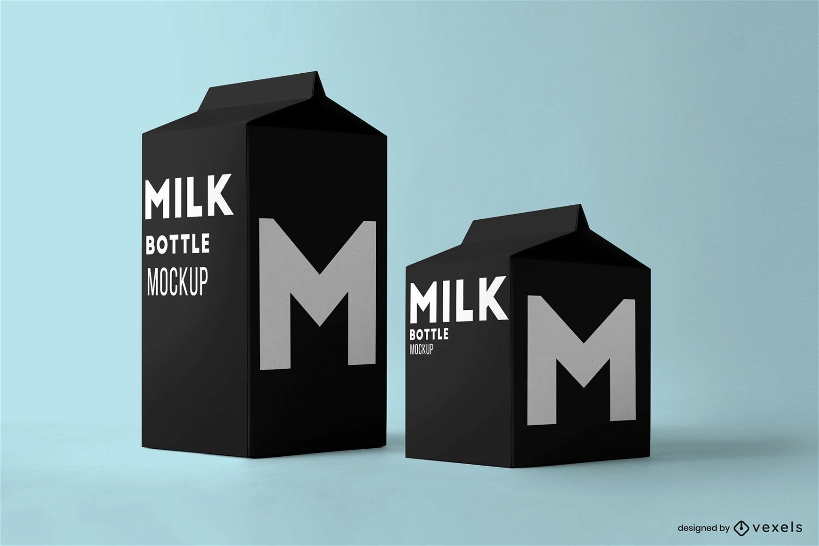 Mockup-Design der Milchkartons