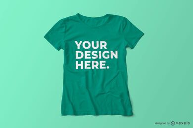 Maquete de camiseta com gola redonda