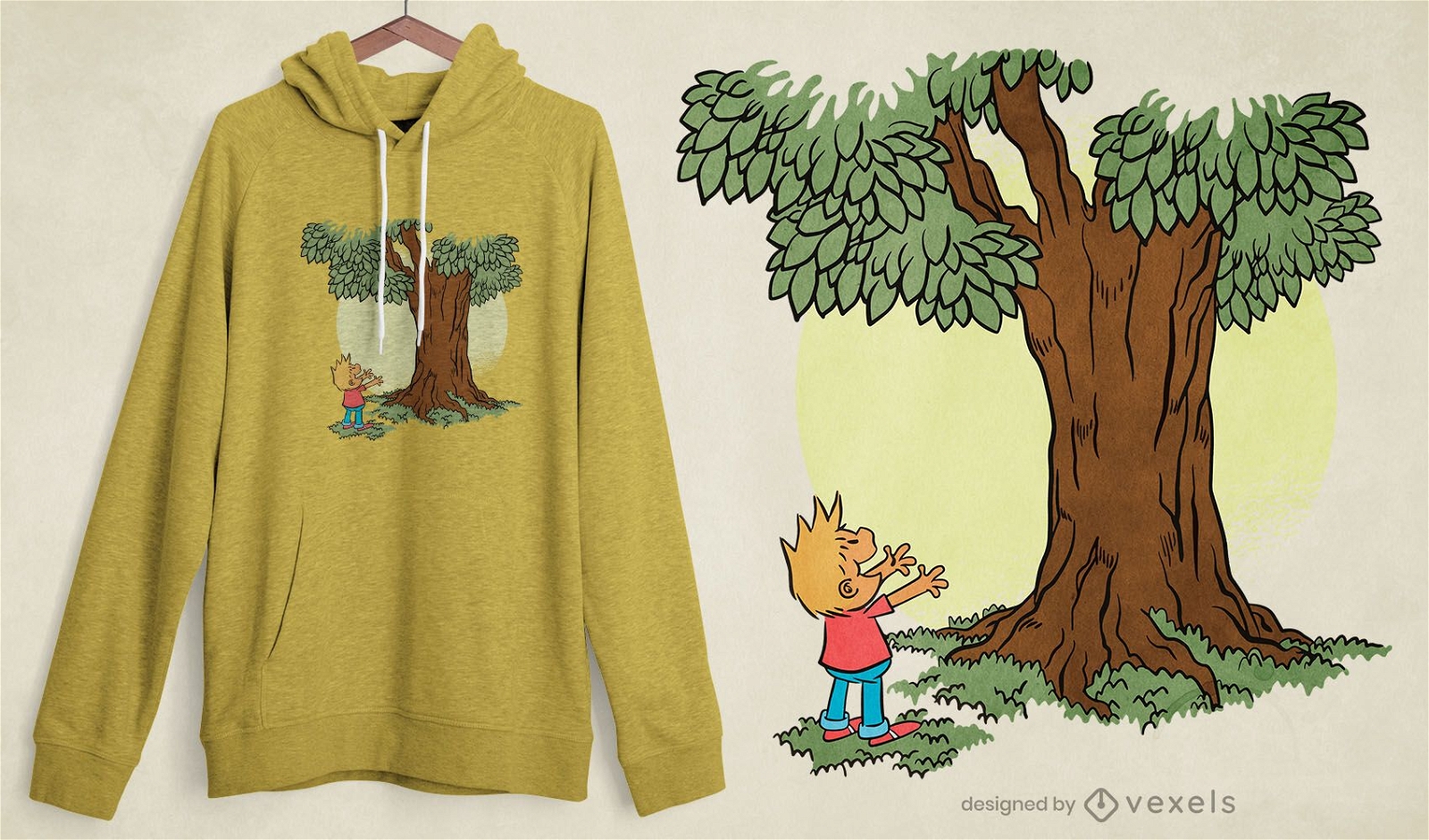 Design de t-shirt infantil árvore