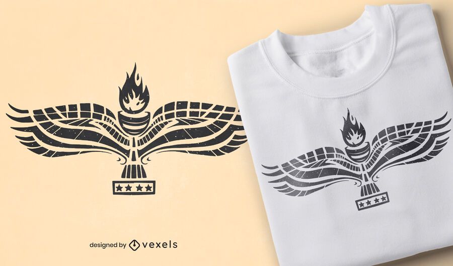Diseño de camiseta de bandera aramea Diseño de camiseta de bandera aramea