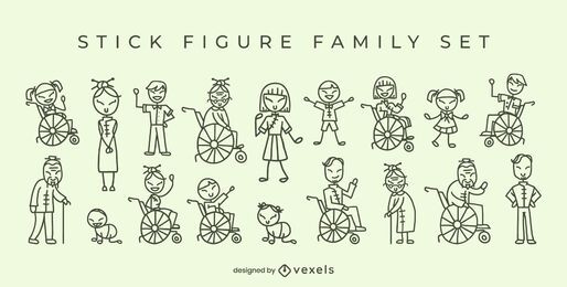 Chinese family stick figures Chinese family stick figures