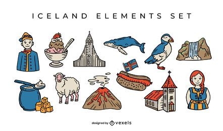 Iceland elements set