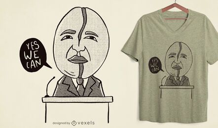 Coffee bean Obama t-shirt design