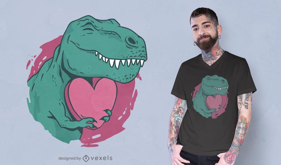 Diseño de camiseta Valentine's T-Rex Diseño de camiseta Valentine's T-Rex