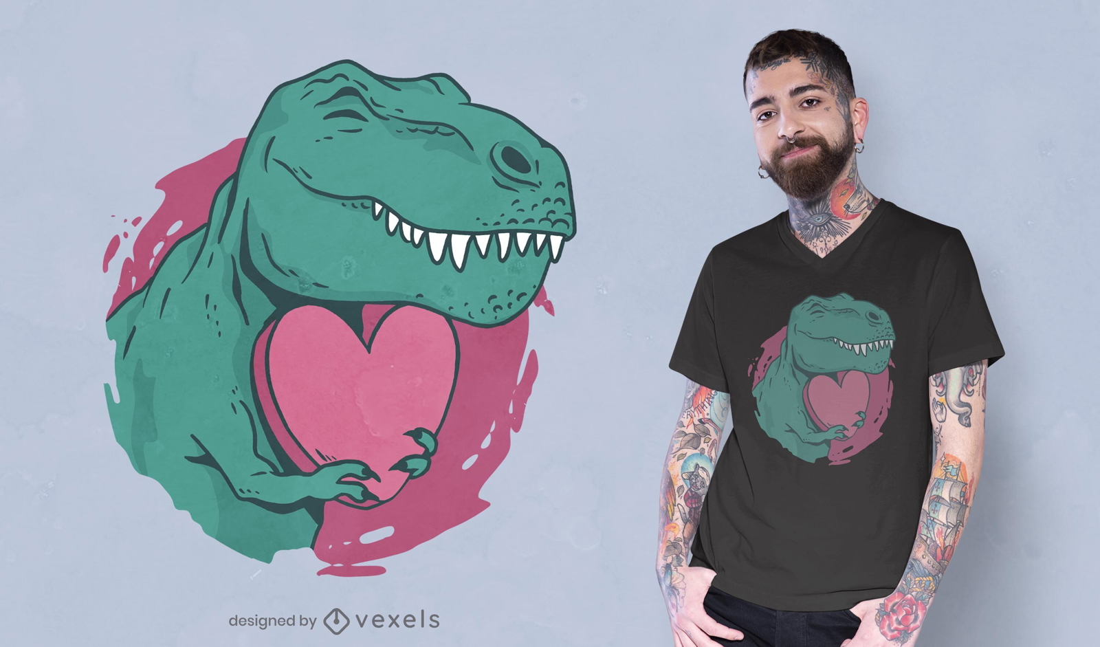Valentine's T-Rex t-shirt design