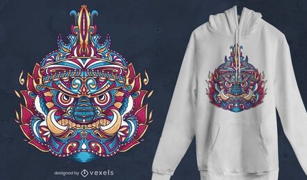 Diseño de camiseta Tribal Thai Yaksha