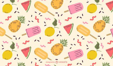 Sommer Essen Muster Design