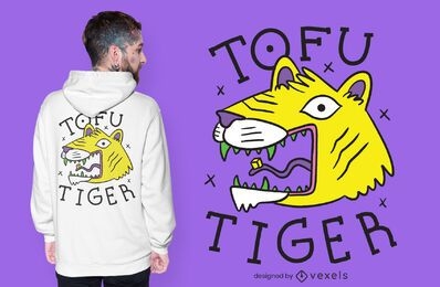 Design de camiseta de tigre tofu