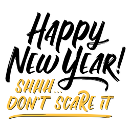 2020 happy new year lettering PNG Design