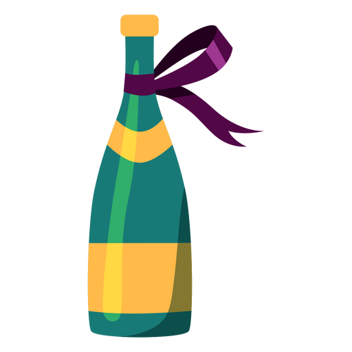 Bottle of champagne illustration PNG Design