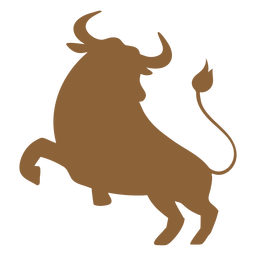 Bull jumping silhouette PNG Design