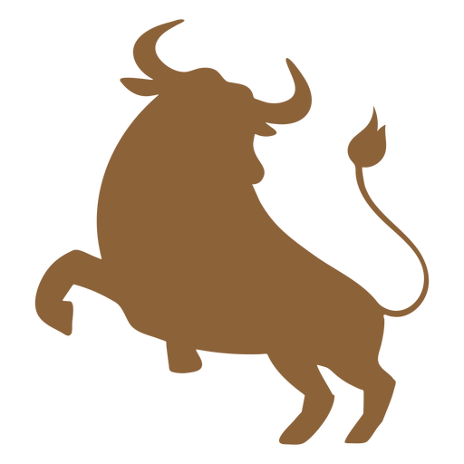 Silhueta de touro saltando Desenho PNG