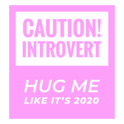 Caution introvert lettering PNG Design
