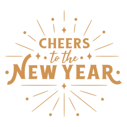 Cheers new year lettering Transparent PNG