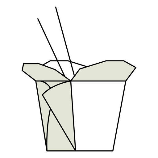Chinese takeout box illustration PNG Design