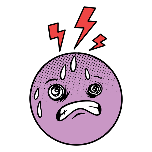 Crazy stressed emoji Transparent PNG & SVG vector file