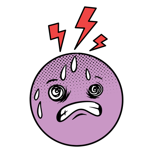 Verrückter gestresster Emoji PNG-Design