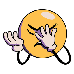 Enttäuschte verrückte Emoji PNG-Design