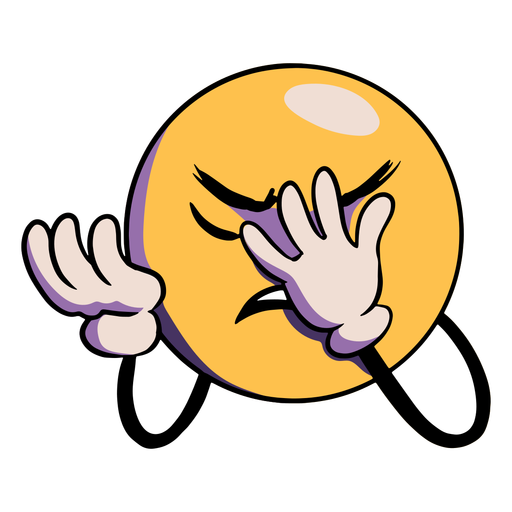 Disappointed mad emoji PNG Design