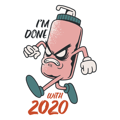 Done with 2020 badge PNG Design