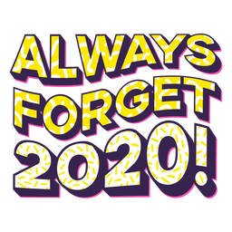 Letras divertidas anti 2020 Transparent PNG