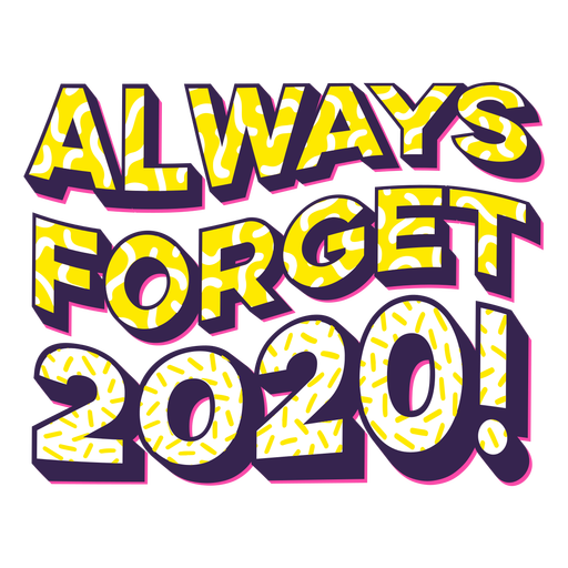 Letras divertidas anti 2020 Diseño PNG