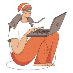 Mädchen mit Computercharakter Mädchen PNG-Design