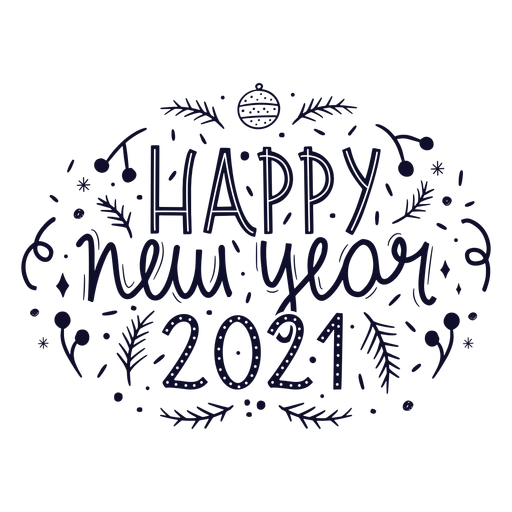 Happy New Year 2021 Lettering Transparent Png Svg Vector File