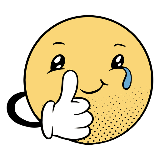 Versteckte Traurigkeit Emoji PNG-Design