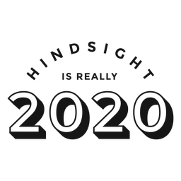 La retrospectiva es realmente letras 2020 Diseño PNG