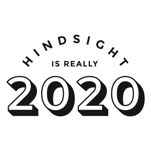 La retrospectiva es realmente letras 2020 Diseño PNG
