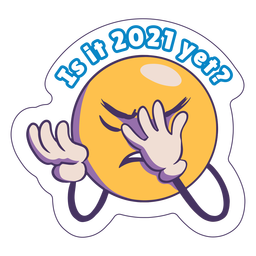 Is it 2021 anti 2020 badge PNG Design