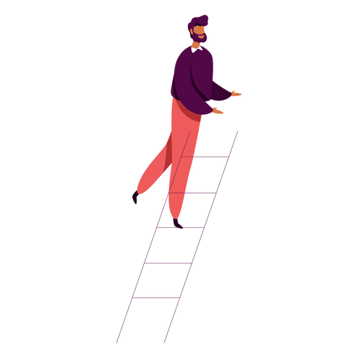 Homem subindo escada de m?o Desenho PNG