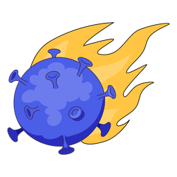 Ilustração do coronavírus do meteoro Desenho PNG